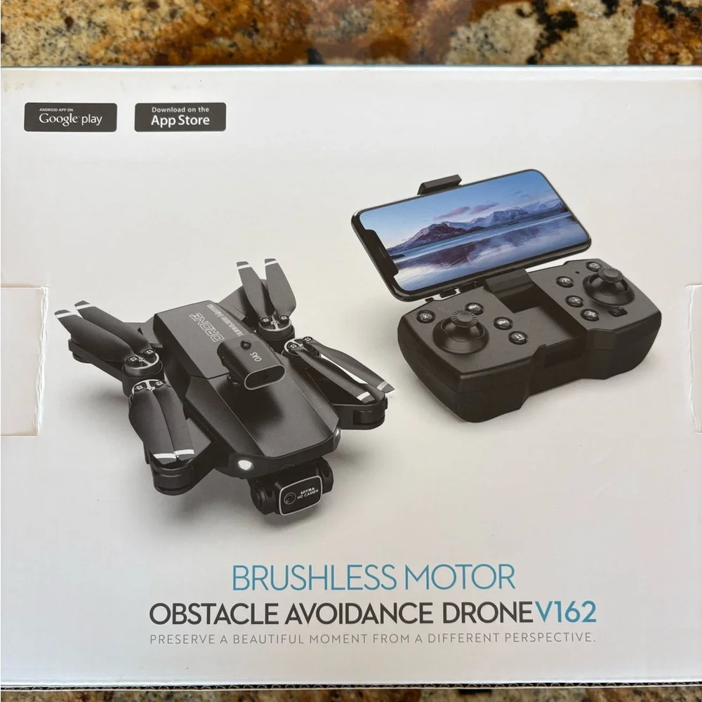V162 Drone with Brushless Motor - Black